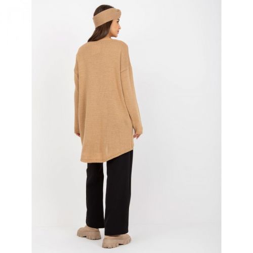 Oversize camel sweater with longer back OH BELLA