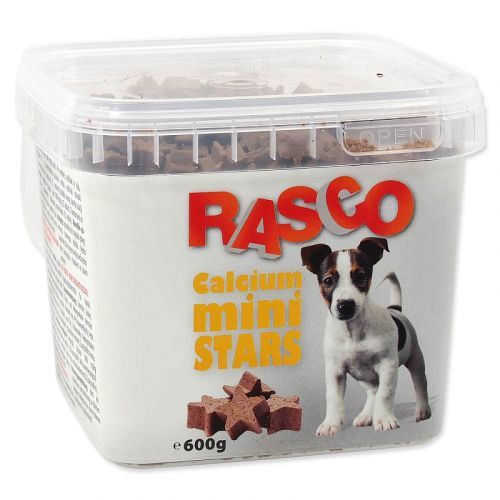 Pochoutka RASCO Dog mini hvězdičky kalciové 600 g