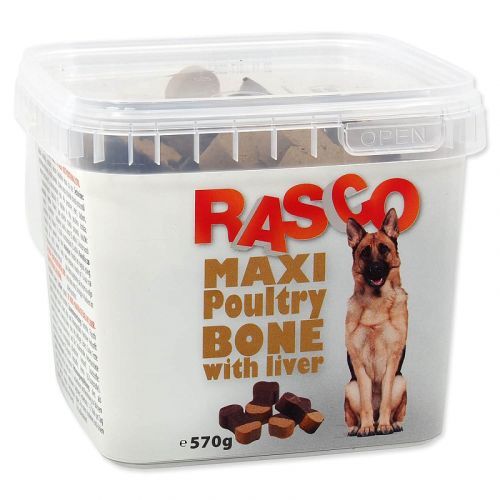 Pochoutka RASCO Dog kosti drůbeží s játry 570 g