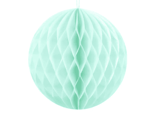 PartyDeco Papierová guľa - mentolová 10 cm