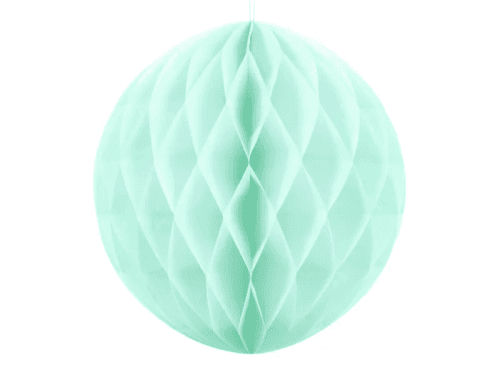 PartyDeco Papierová guľa - mentolová 40 cm