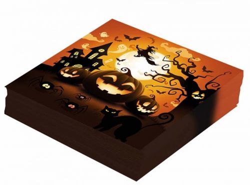 Guirca Servítky - Halloween Tekvice 33 x 33 cm 20 ks