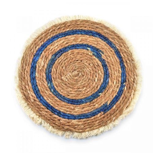 Koberec z mořské trávy Bali II 38 cm hnědý/modrý