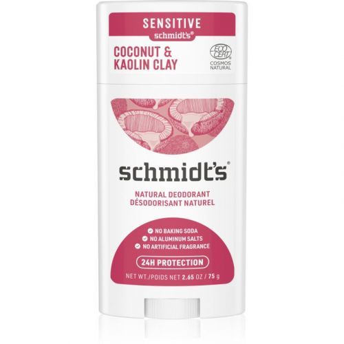Schmidt's Coconut & Kaolin Clay tuhý dezodorant 24h 58 ml