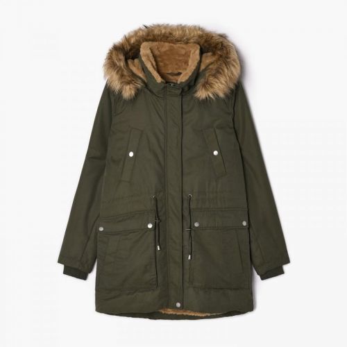 Cropp - Kabát s kapucňou - Khaki