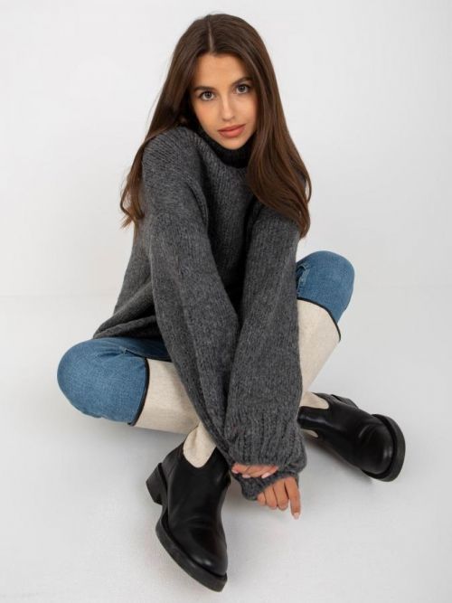 Dámsky sveter LC SW 3018.97P tmavo šedý jedna veľkosť