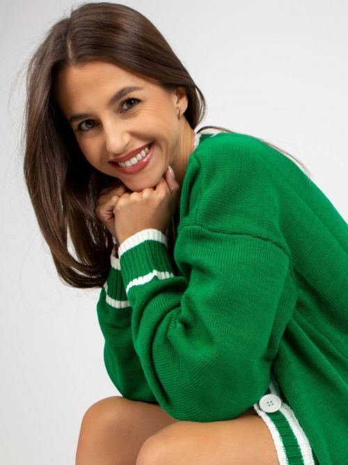 Dámsky sveter LC SW 0333 zelený jedna veľkosť