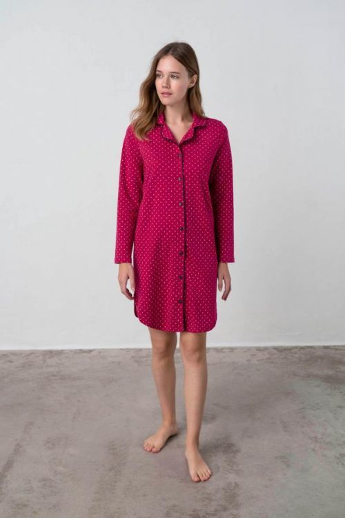 Vamp - Dámska nočná košeľa - Macy 17451 - Vamp red cerise s