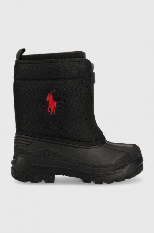 Detské snehule Polo Ralph Lauren čierna farba