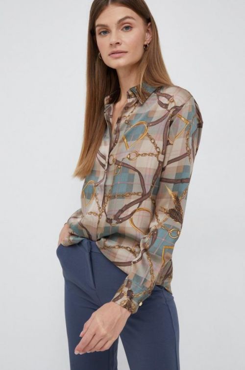 Košeľa Lauren Ralph Lauren dámska, regular, s klasickým golierom