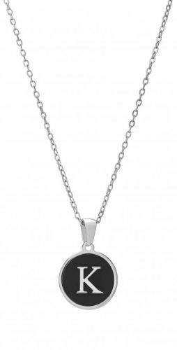 Troli Originálny oceľový náhrdelník s písmenom K