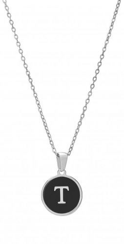 Troli Originálny oceľový náhrdelník s písmenom T