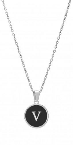 Troli Originálny oceľový náhrdelník s písmenom V