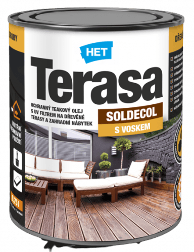 SOLDECOL TERASA - Ochranný teakový olej s UV filtrom ST 58 - teak 2,5 L