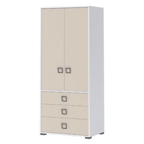 Skriňa 2D3S Kiki G23-BE/KI-01 white/sand
