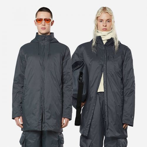Rains Padded Nylon Coat 15480 SLATE