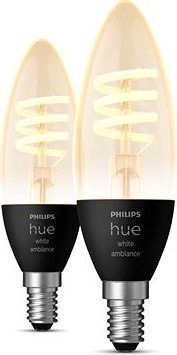 Philips Hue White Ambiance 4,6 W 550 Filament sviečka E14 2 ks