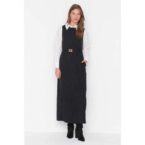 Trendyol Black Belted Sleeveless Woven Dress