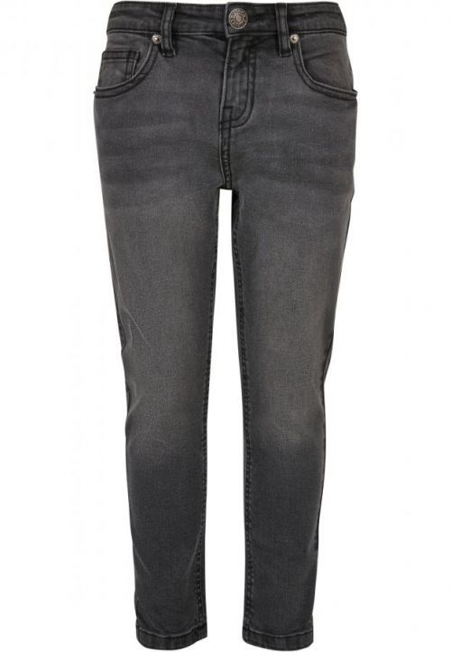Urban Classics Boys Stretch Denim Pants black washed - 110/116
