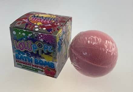 Šumivá koule do vany Lollipopz vůní maliny