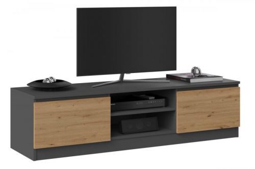 TV stolek Malwa 140 cm antracit/dub artisan