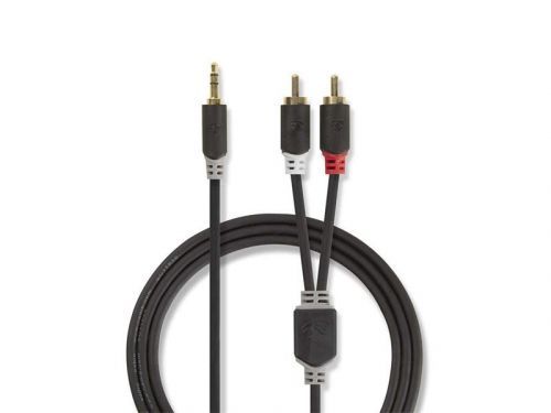 Kábel Jack 3,5mm stereo/2x Cinch 10m NEDIS CABW22200AT100