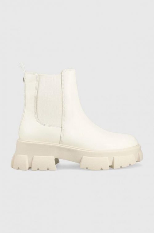 Kožené topánky chelsea Steve Madden Tunnel dámske, béžová farba, na platforme,