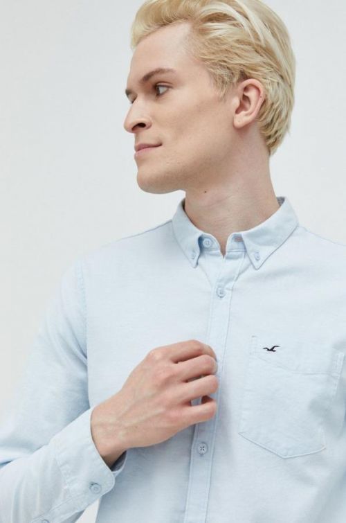 Košeľa Hollister Co. pánska, regular, s golierom button-down