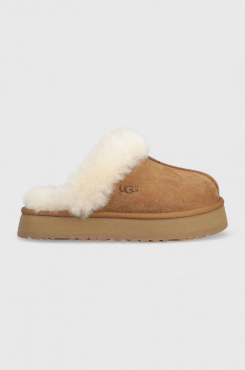 Semišové papuče UGG W Disquette , hnedá farba