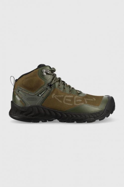 Topánky Keen Nxis Evo Mid pánske, zelená farba,