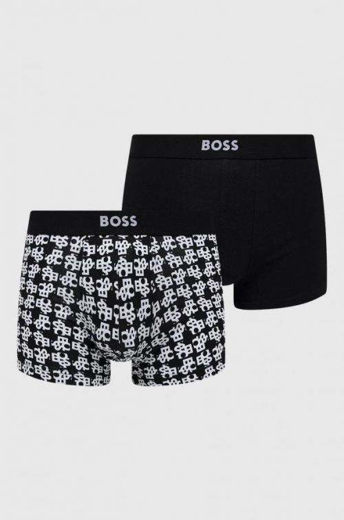 Boxerky BOSS 2-pak, pánske, čierna farba