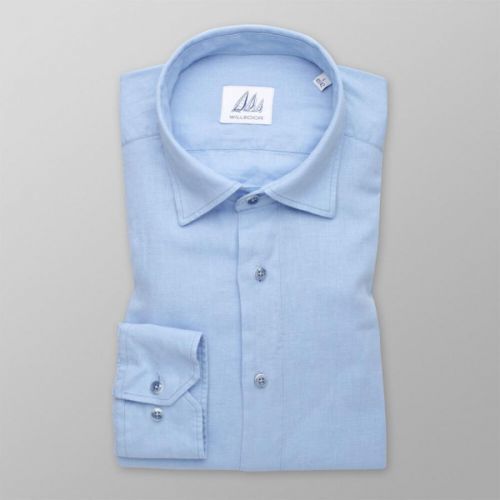 Pánska slim fit košeľa svetlomodrá s jemným vzorom 14391