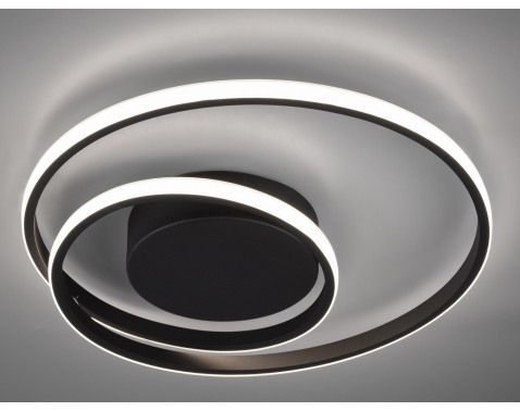 Stropné/nástenné LED osvetlenie Zibal, čierna matná%