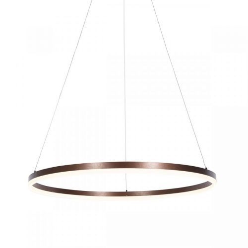 Design ring hanglamp brons 80 cm incl. LED en dimmer - Anello