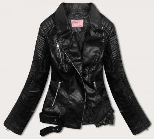 Čierna bunda ramoneska (11Z8009) čierna S (36)