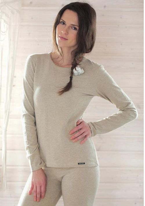 Koszulka Key LVD 729 1 Hot Touch béžová S