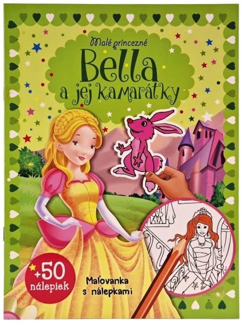 Malé princezné Bella a jej kamarátky maľovánka s nálepkami