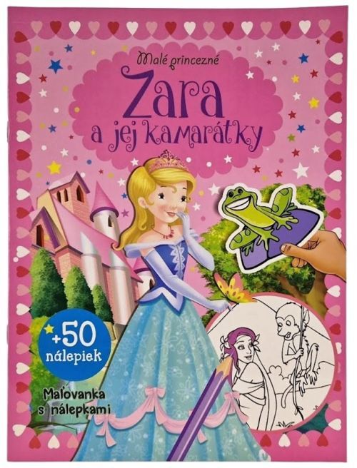Malé princezné Zara a jej kamarátky maľovánka s nálepkami