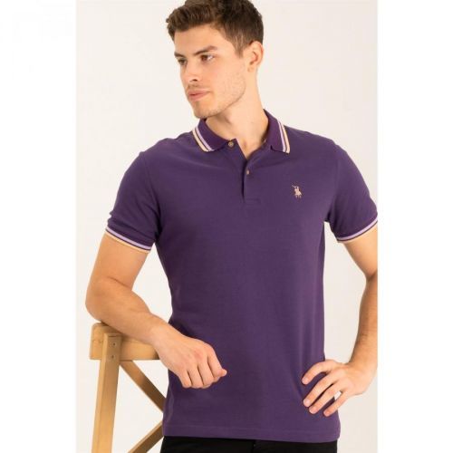 T8594 DEWBERRY MENS T-SHIRT-PURPLE