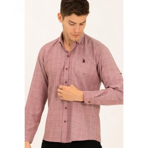 G779 DEWBERRY MEN'S SHIRT-BURGUNDY