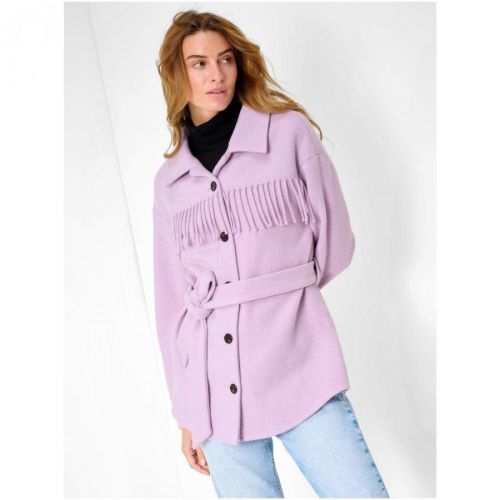 Light Purple Shirt Winter Jacket with Fringe ORSAY - Women