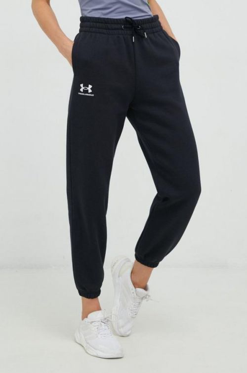Tepláky Under Armour dámske, čierna farba, jednofarebné