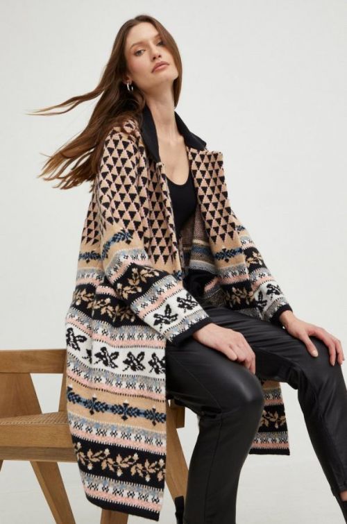 Vlnený kardigán Answear Lab béžová farba,