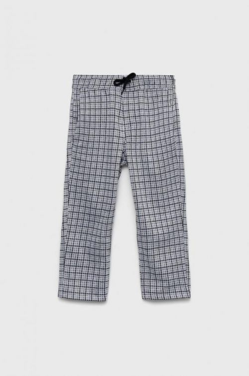 Detské nohavice Abercrombie & Fitch šedá farba, vzorované
