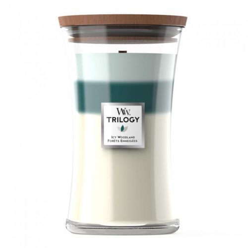 WoodWick Vonná sviečka veľká Trilogy Icy Woodland 609,5 g