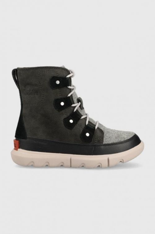 Semišové snehule Sorel Explorer Ii Joan F , čierna farba