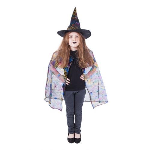 Detský plášť čarodejnice s klobúkom/Halloween