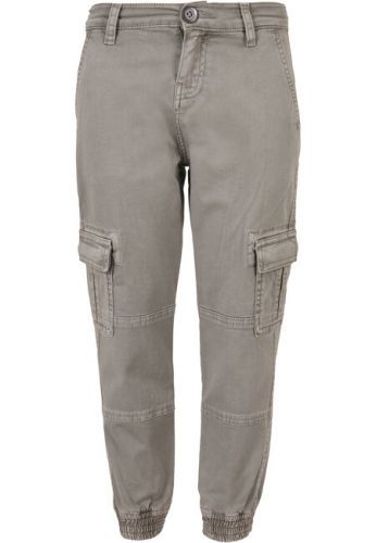 Urban Classics Boys Washed Cargo Twill Jogging Pants grey - 110/116