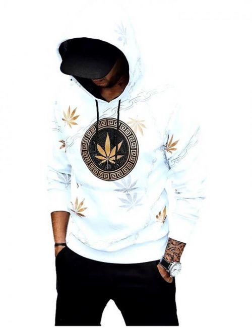 Biela mikina s potlačou