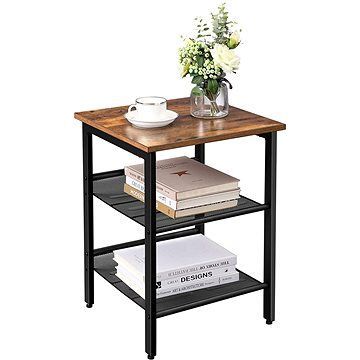 Odkladací stolík Ales, 55 cm, hnedý